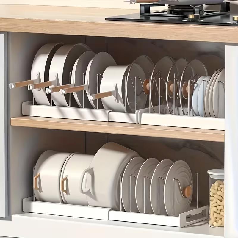 Kitchen Cabinet Baking Organizer - منظم أواني ومقالي قابل للتمدد من