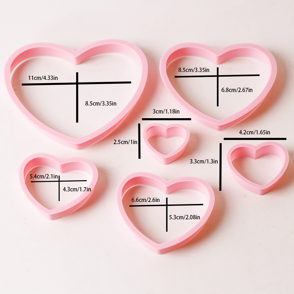 1 مجموعة/3 مجموعات الوردي القل - مراجعة Cookie Cutter Set وسعره