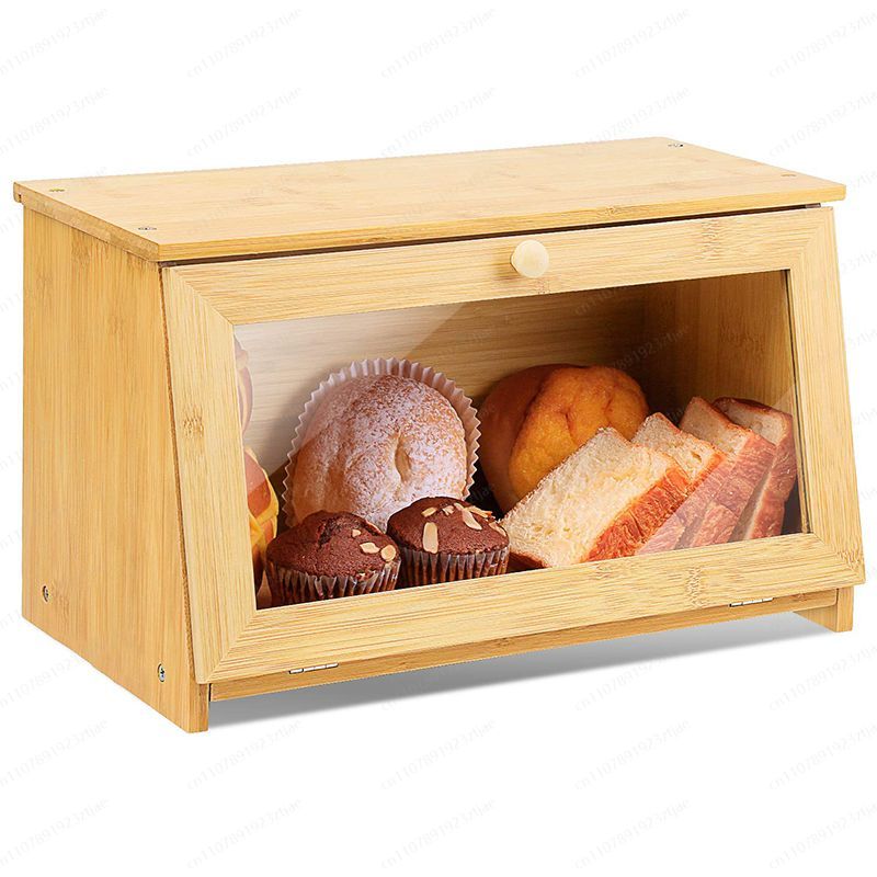خزانة عرض لتخزين الخبز بباب زج - مراجعة Kitchen Cabinet Baking Organizer وسعره