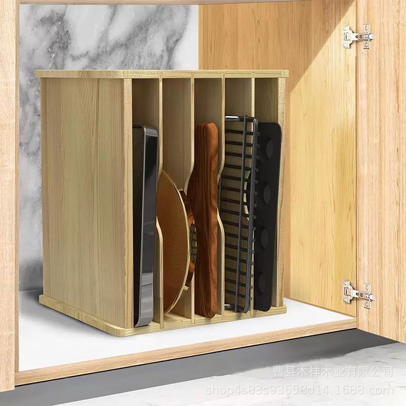 رف تخزين للمطبخ من الخشب الصلب - مراجعة Kitchen Cabinet Baking Organizer وسعره