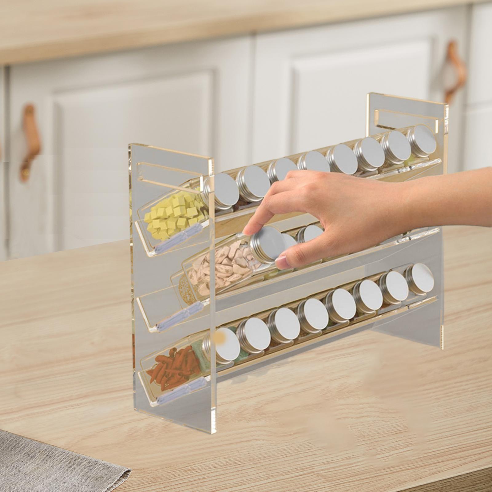 رف توابل أكريليك، رف حلويات، م - مراجعة Kitchen Cabinet Baking Organizer وسعره