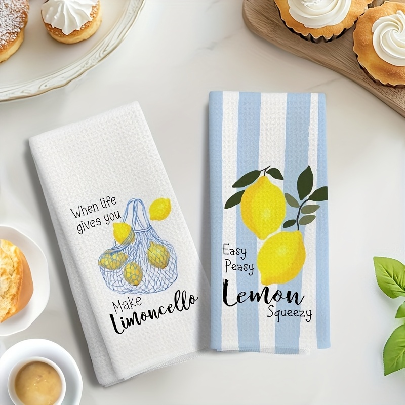 قطعتان، مناشف مطبخ شبكية بنقشة - مراجعة Baking Kitchen Set وسعره