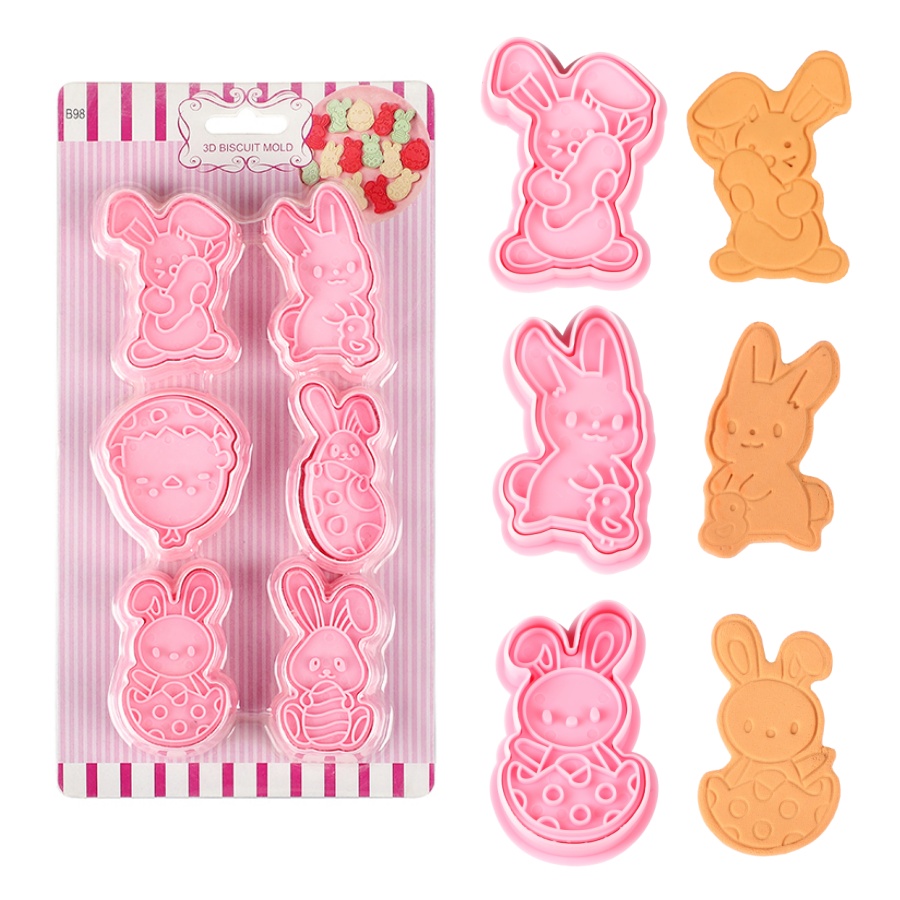 6 قطعة/المجموعة أرنب عيد الفصح - مراجعة Cookie Cutter Set وسعره