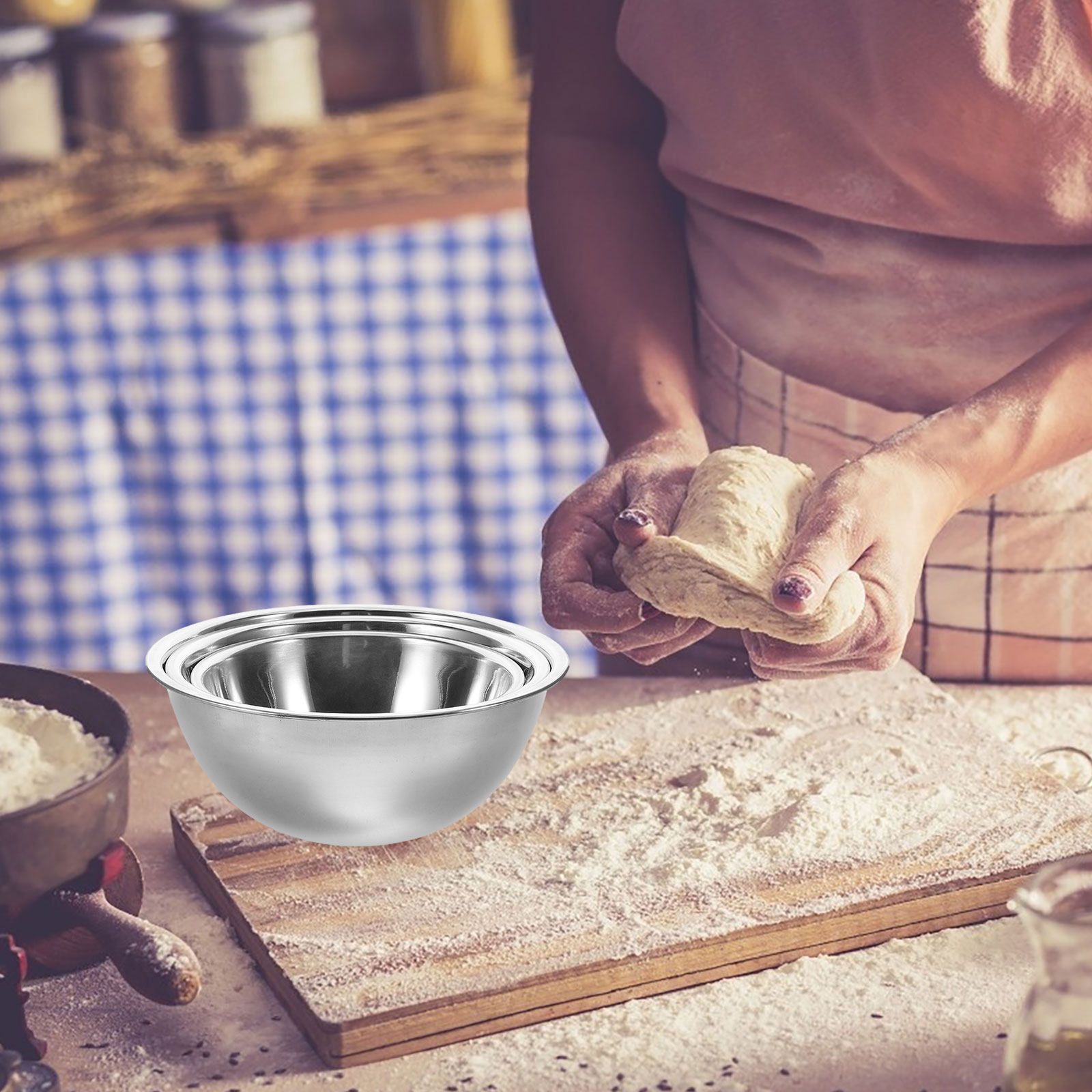 طقم من 3 أوعية خلط من الفولاذ  - مراجعة Baking Kitchen Set وسعره