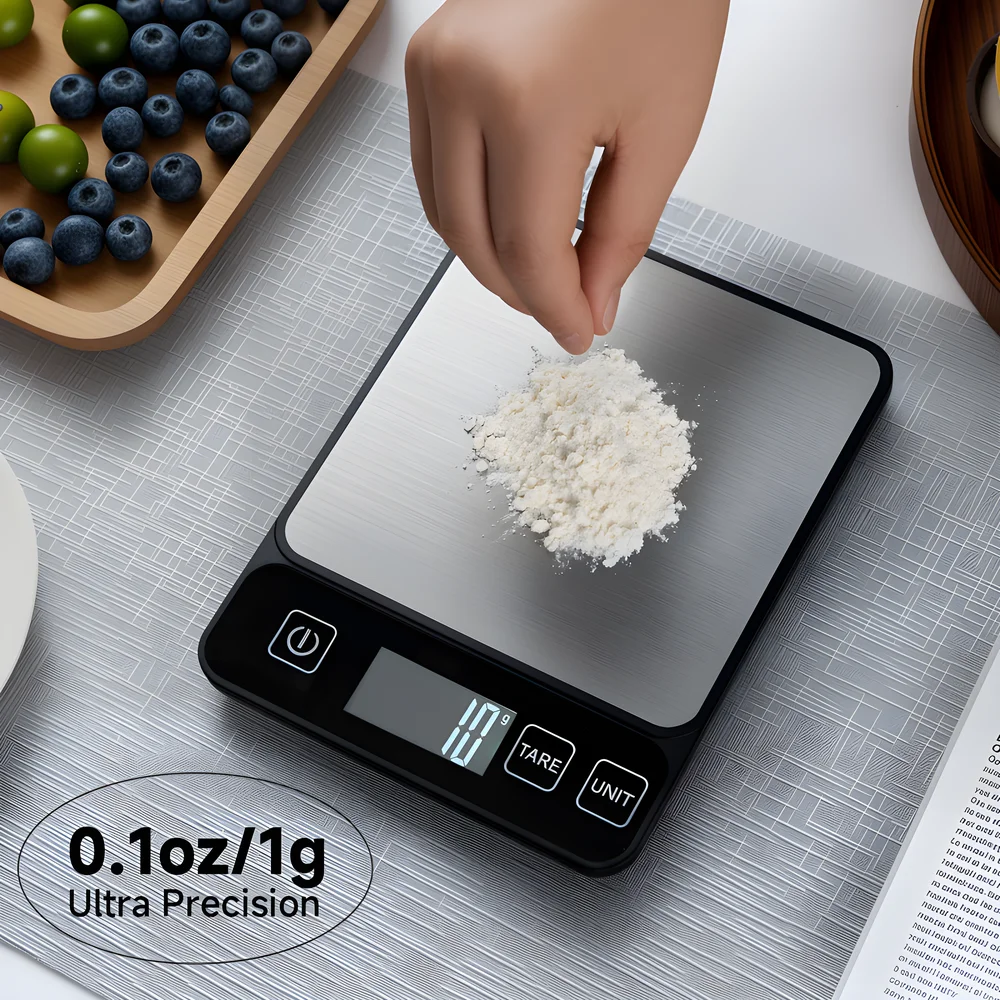 ميزان مطبخ 10 كجم، شاشة LCD رق - مراجعة Kitchen Baking Scale وسعره