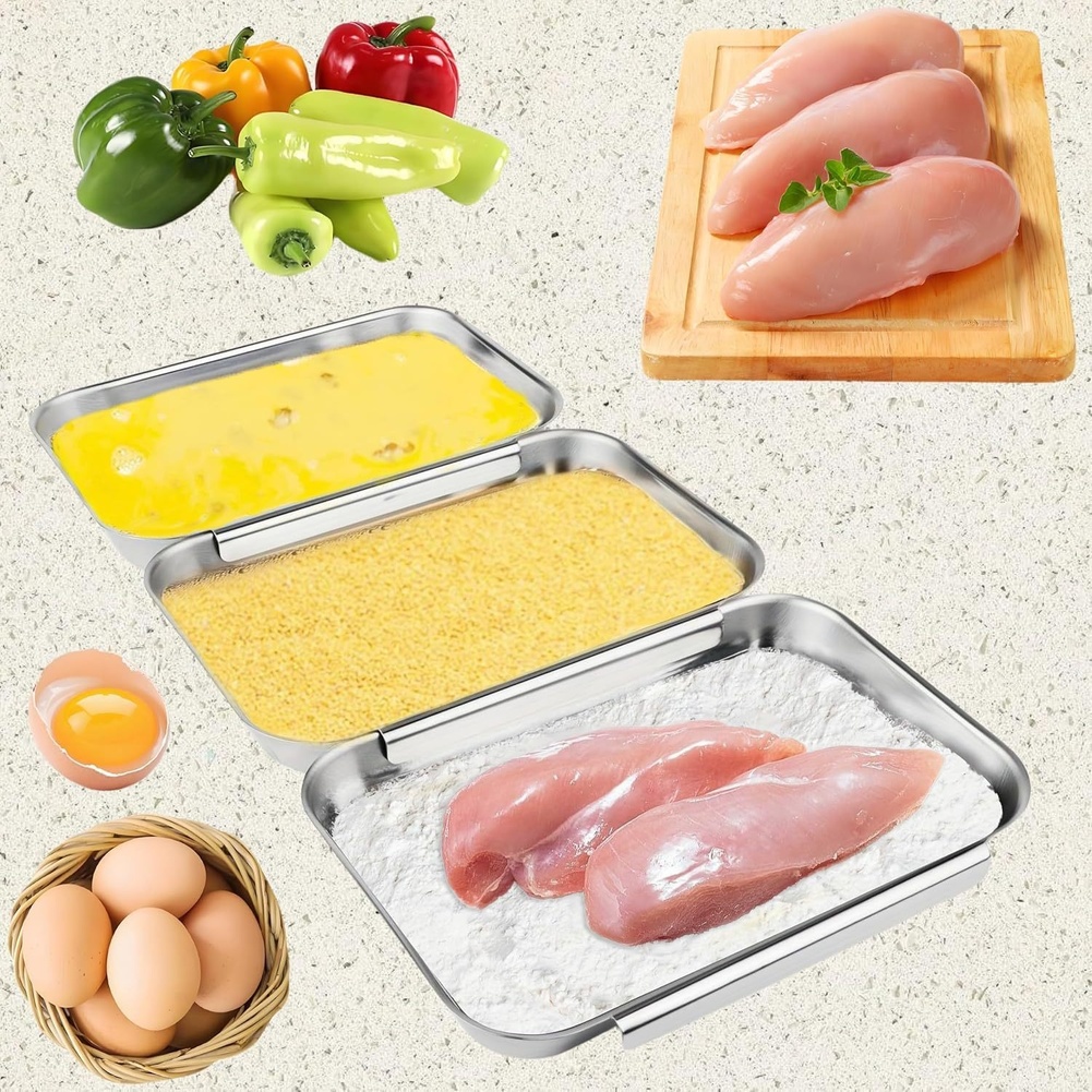 مجموعة من 3 قطع صواني توابل من - مراجعة Kitchen With Baking Station وسعره